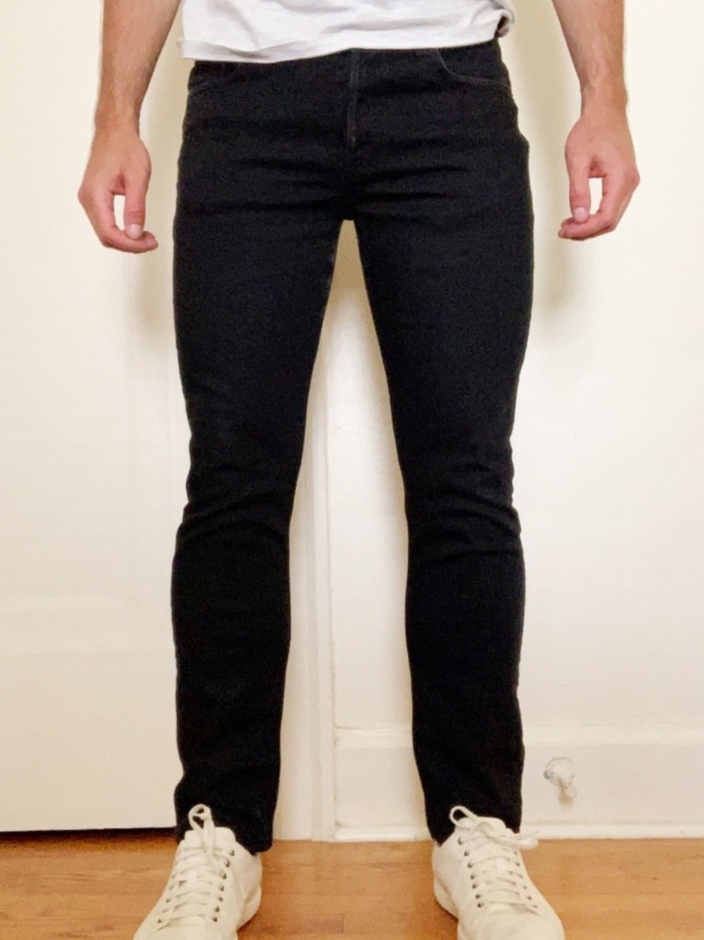 A.P.C Petit Standard Jean Droit Etroit Slim Jean Black 30x29